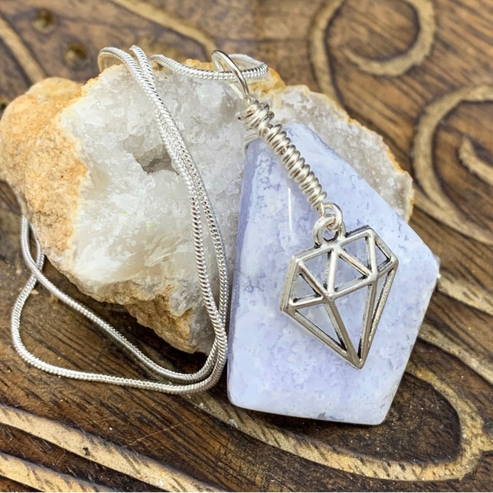 Blue Lace Agate Necklace
